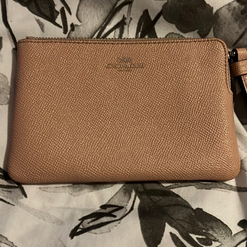 Pink coach wristlet